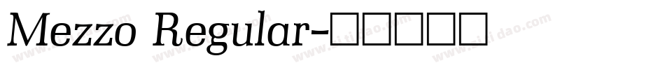 Mezzo Regular字体转换
